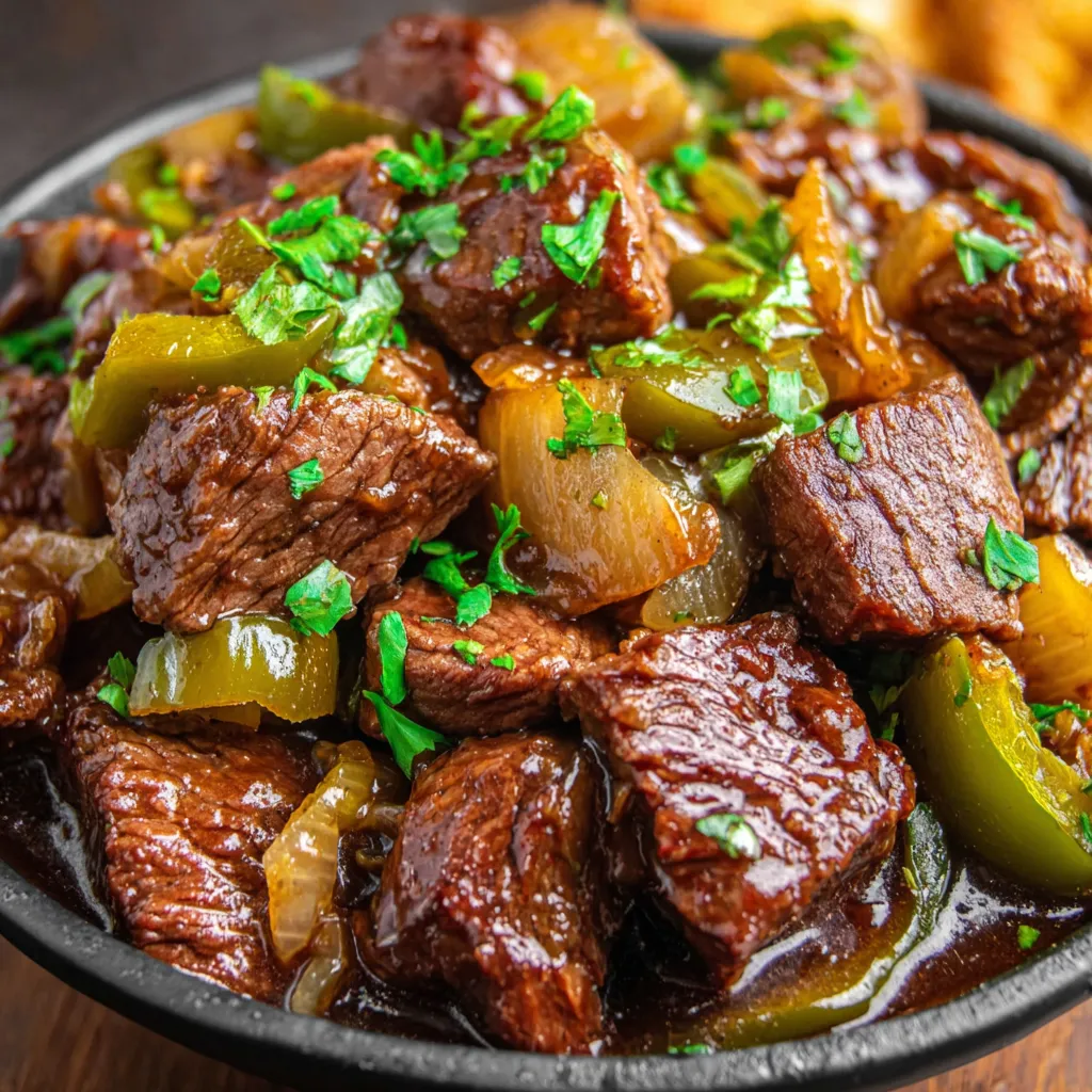 Crockpot Mississippi Steak Bites