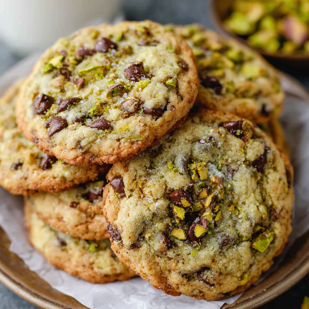 Pistachio Chocolate Chip Cookies