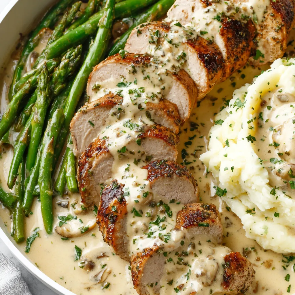 Creamy White Wine Pork Tenderloin