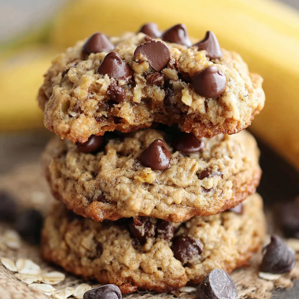 Chewy Banana Oatmeal Cookies