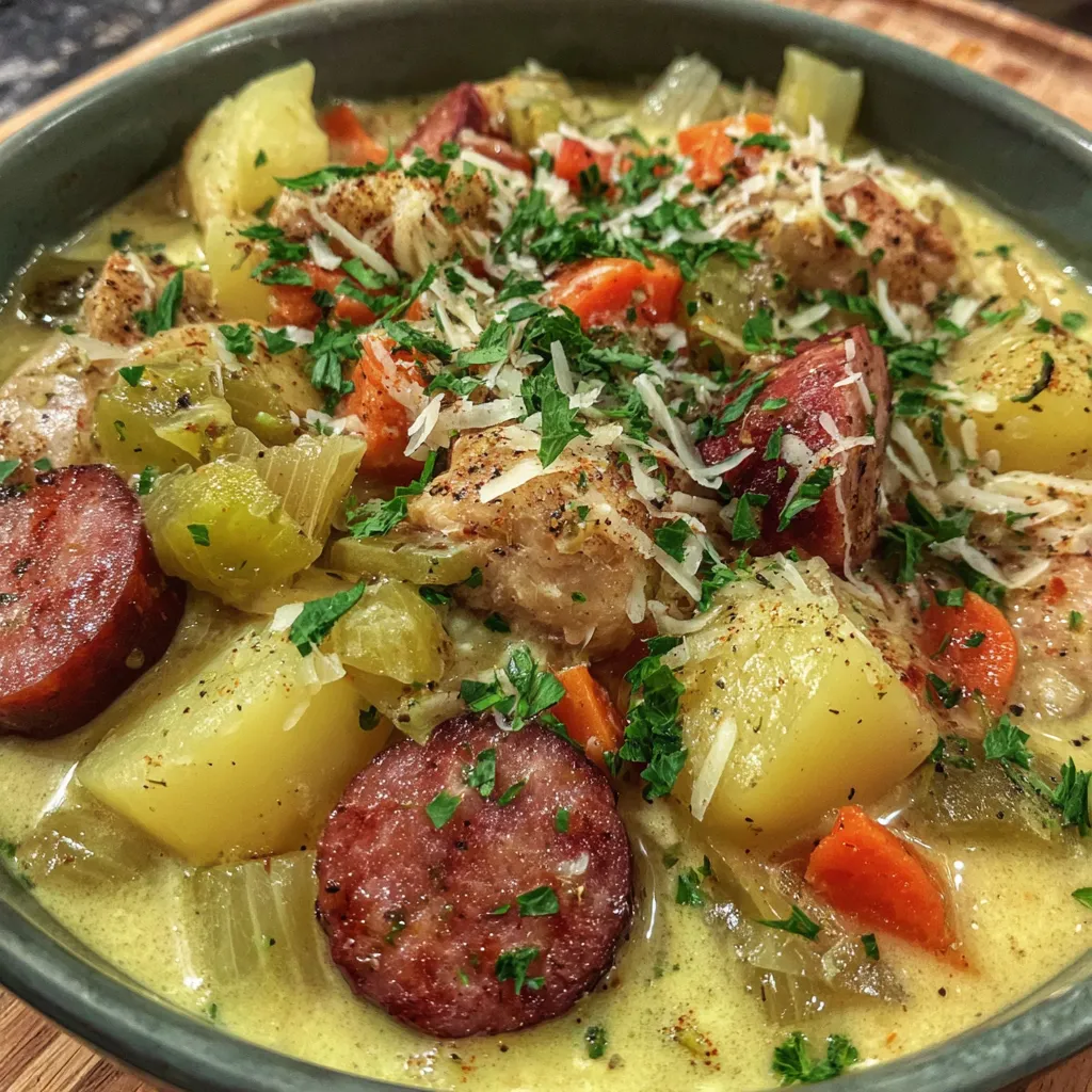 Creamy Chicken Sausage Stew