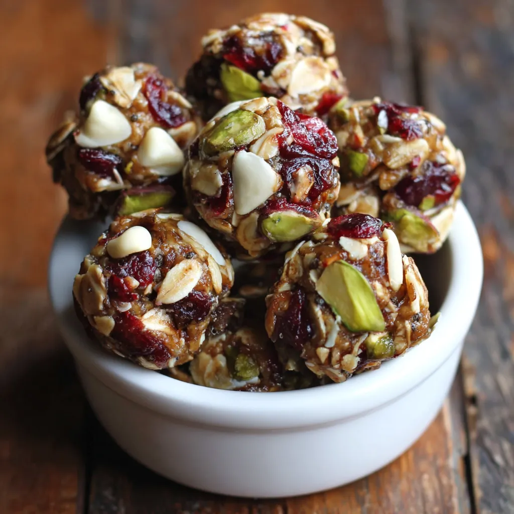 Cranberry Pistachio Energy Bites