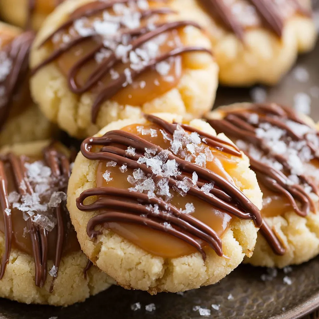 Twix Thumbprint Cookies