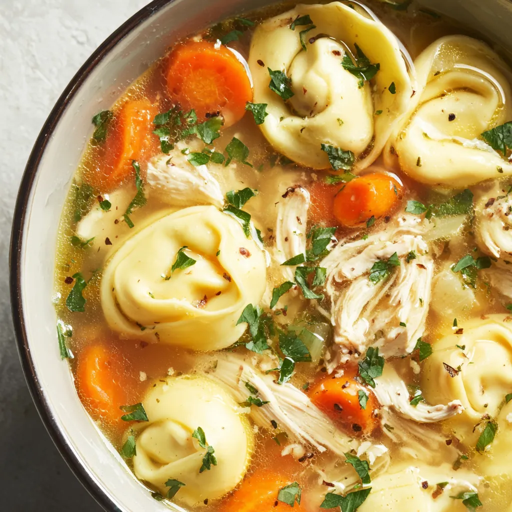Easy Chicken Tortellini Soup