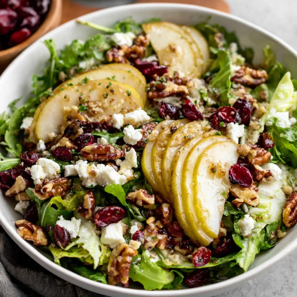 Crisp Pear and Maple-Pecan Salad
