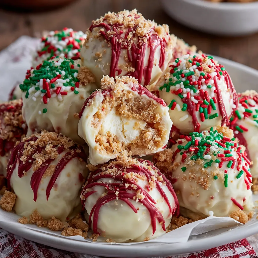 No Bake Christmas Cheesecake Bites