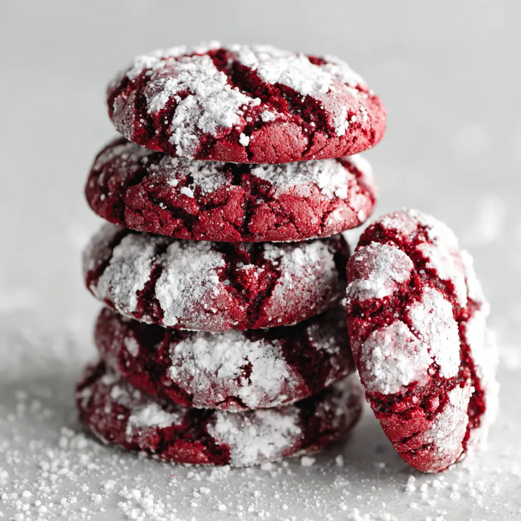 Red Velvet Crinkle Cookies