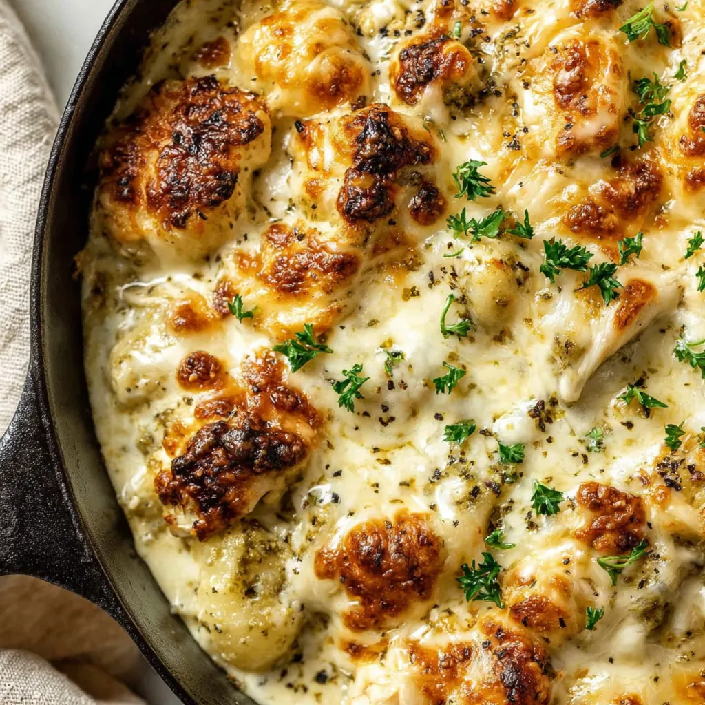 Pesto Chicken Gnocchi Bake