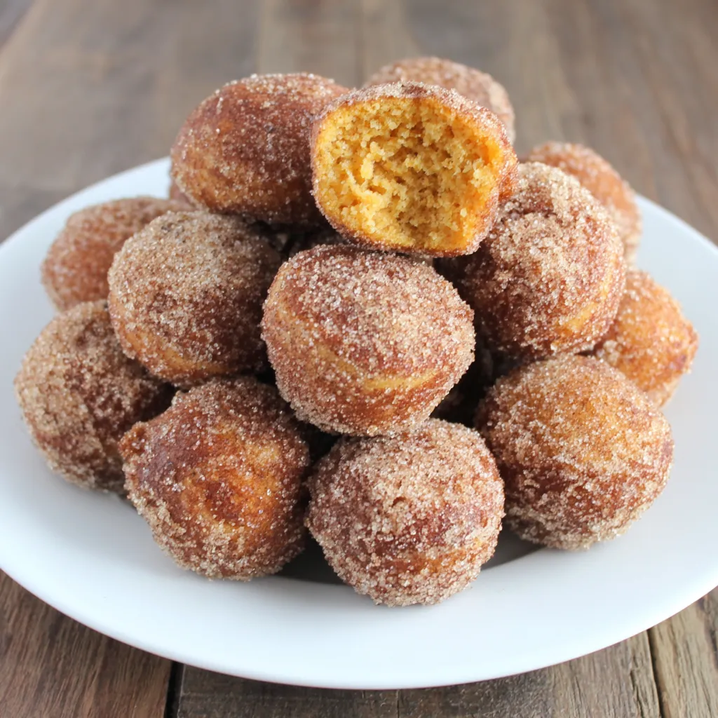 Baked Pumpkin Donut Holes
