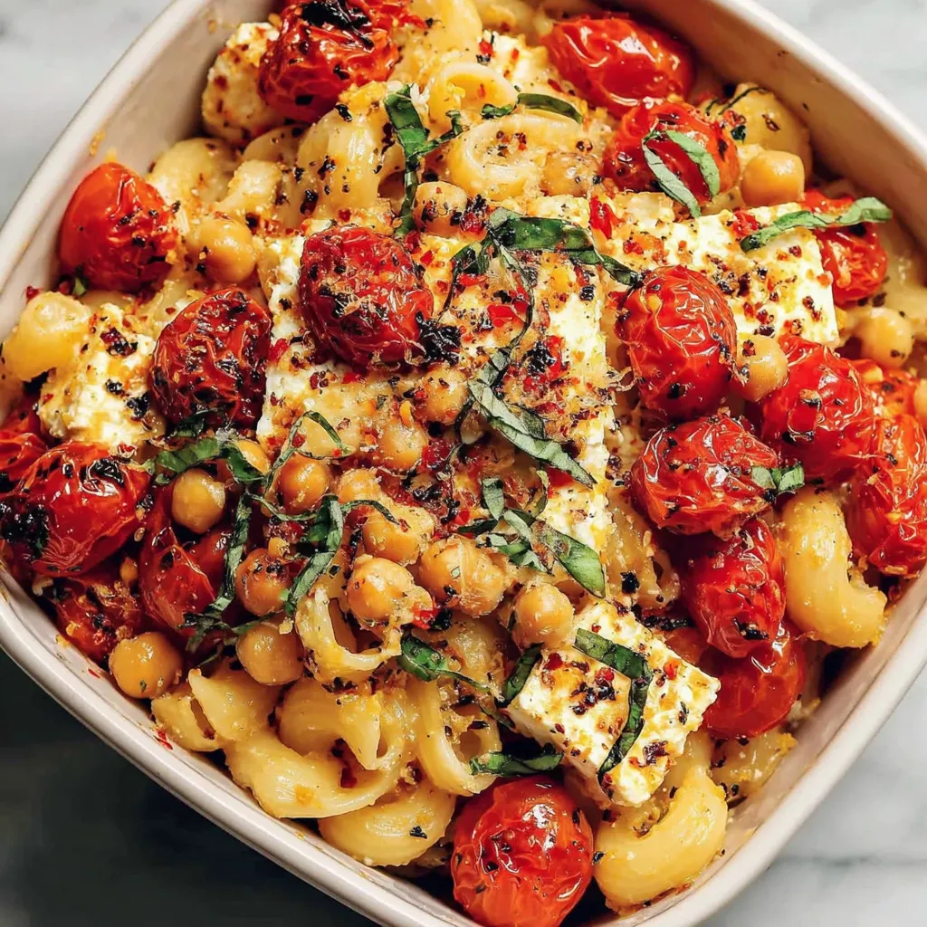 Easy Baked Feta Pasta with Chickpeas