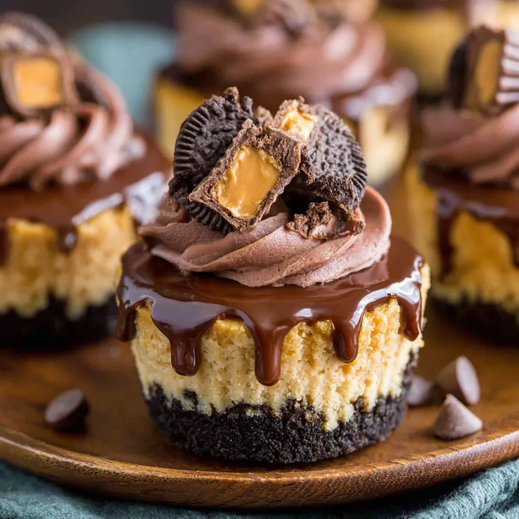 Mini Reese's Peanut Butter Cheesecakes