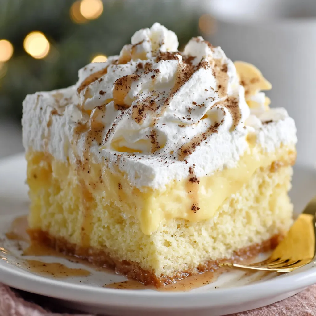 Eggnog Poke Cake