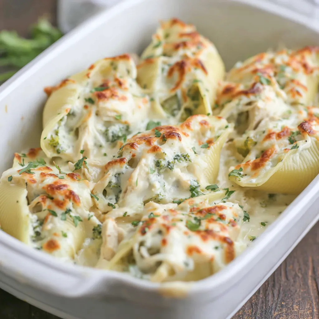 Chicken Alfredo Stuffed Shells
