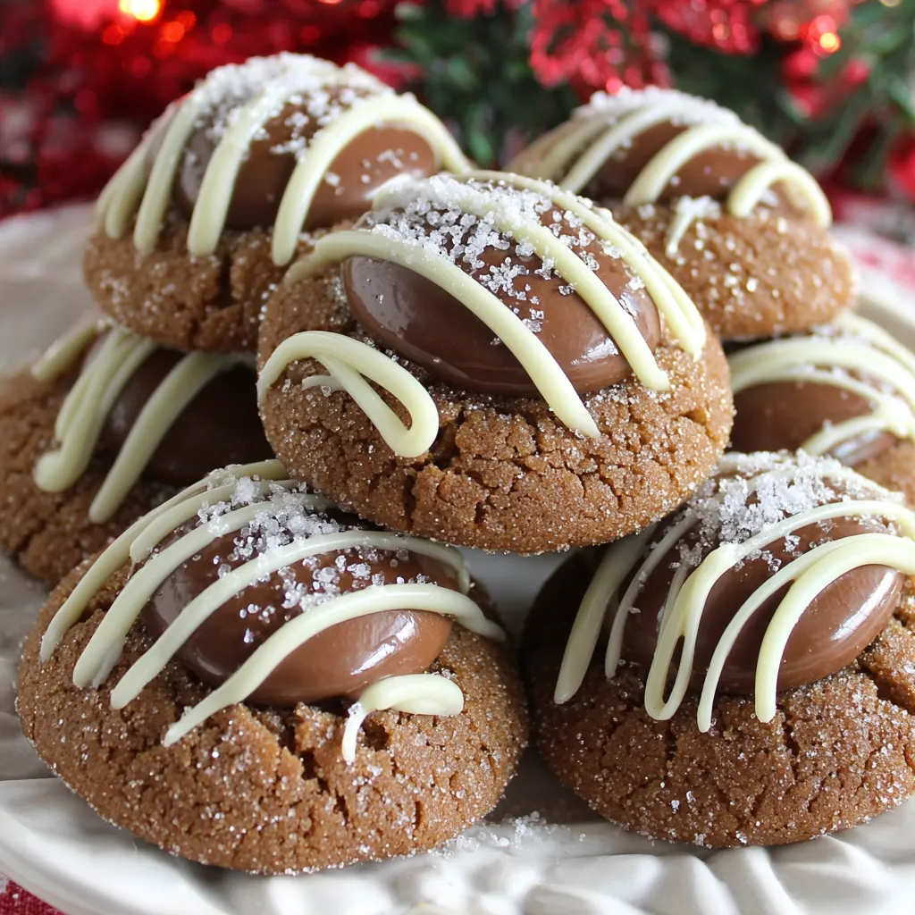 Easy Gingerbread Kiss Cookies