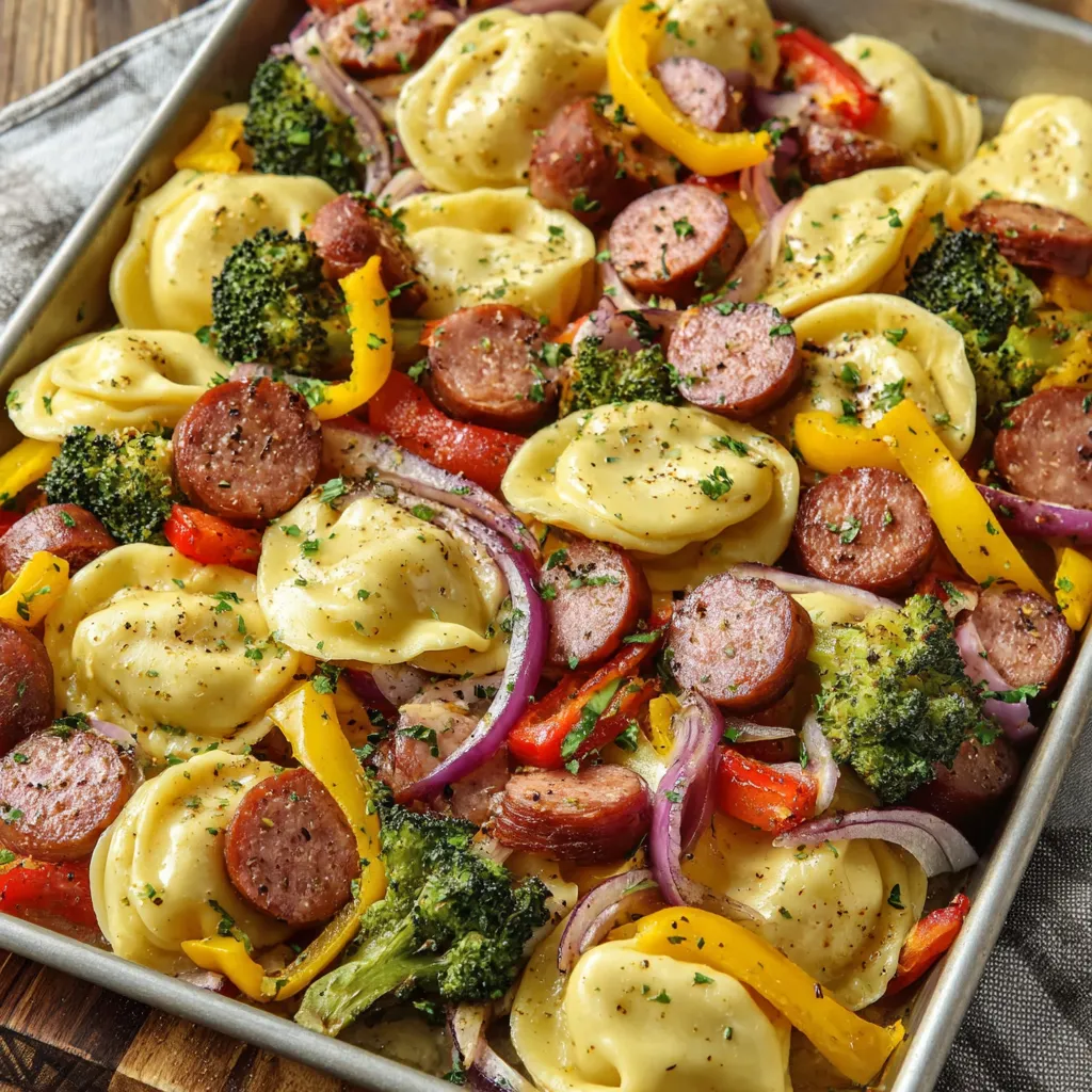Easy Sheet Pan Pierogies and Kielbasa
