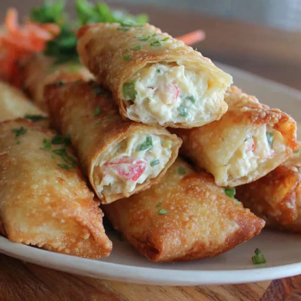 Crab Rangoon Egg Rolls