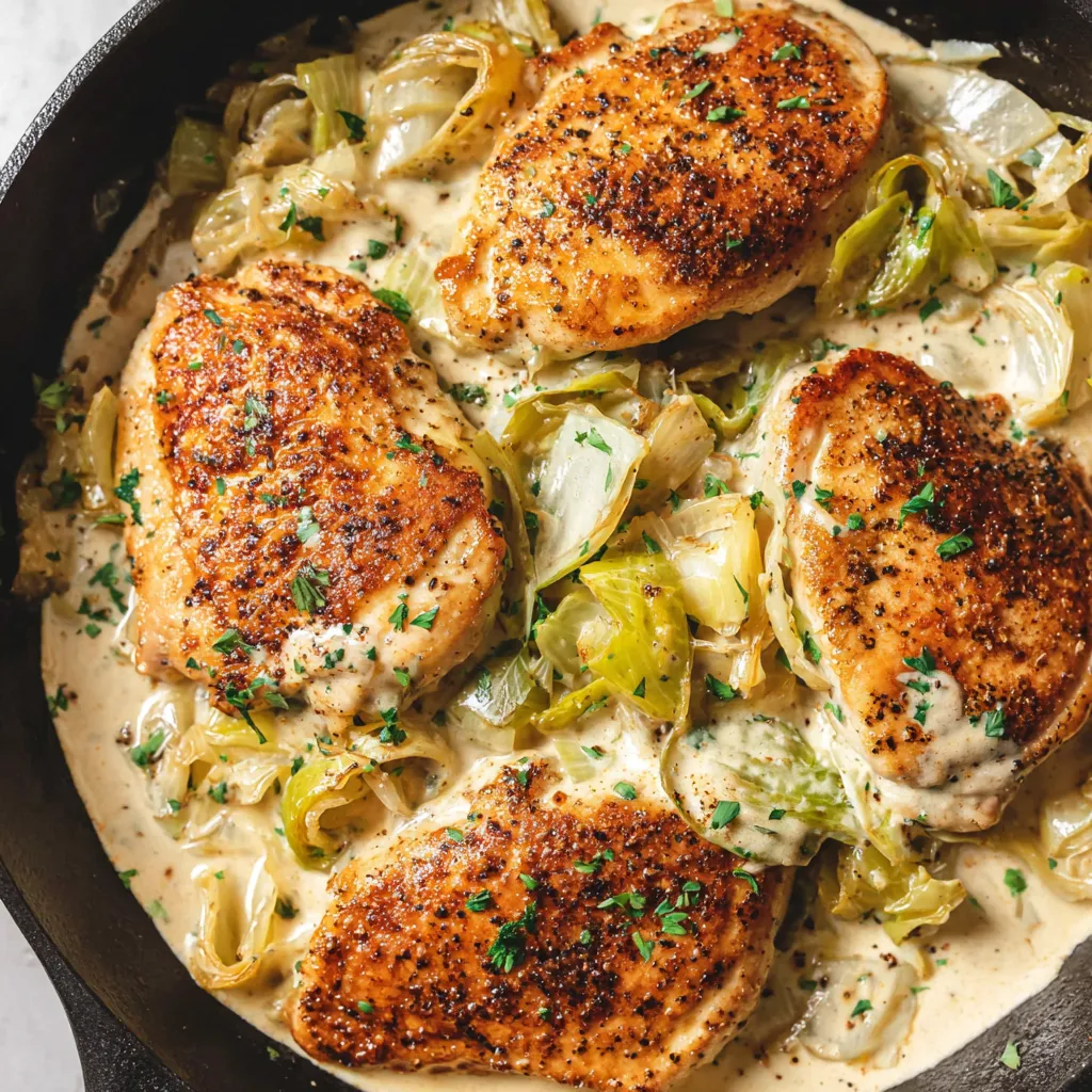 Chicken with Creamy Leek Sauce
