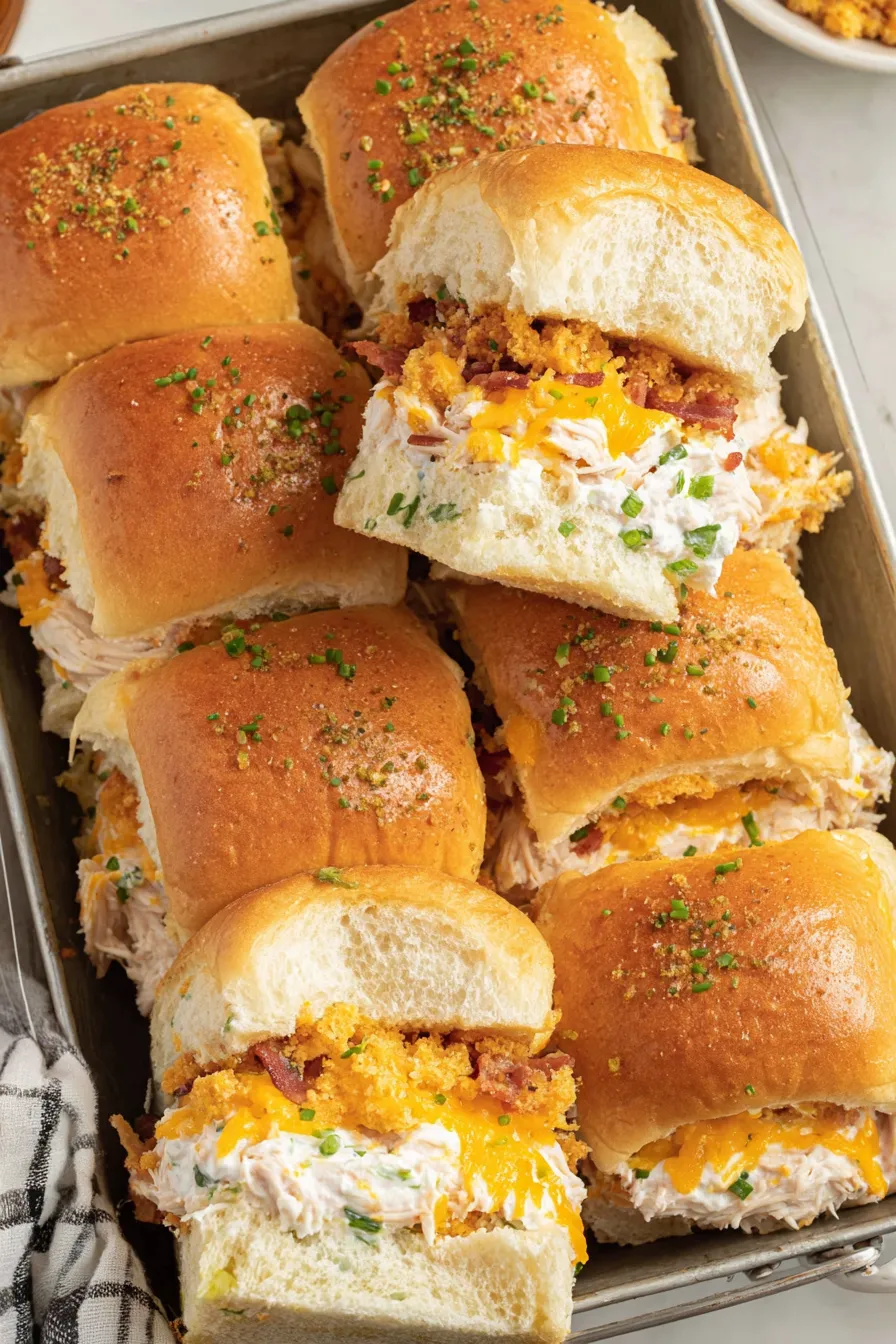 Close-up of cut slider showing melty filling