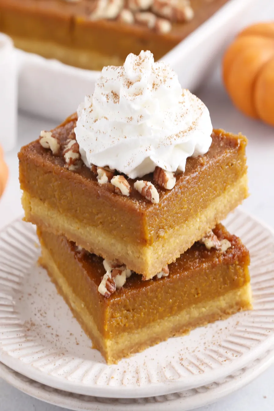 Close up of pecan topping