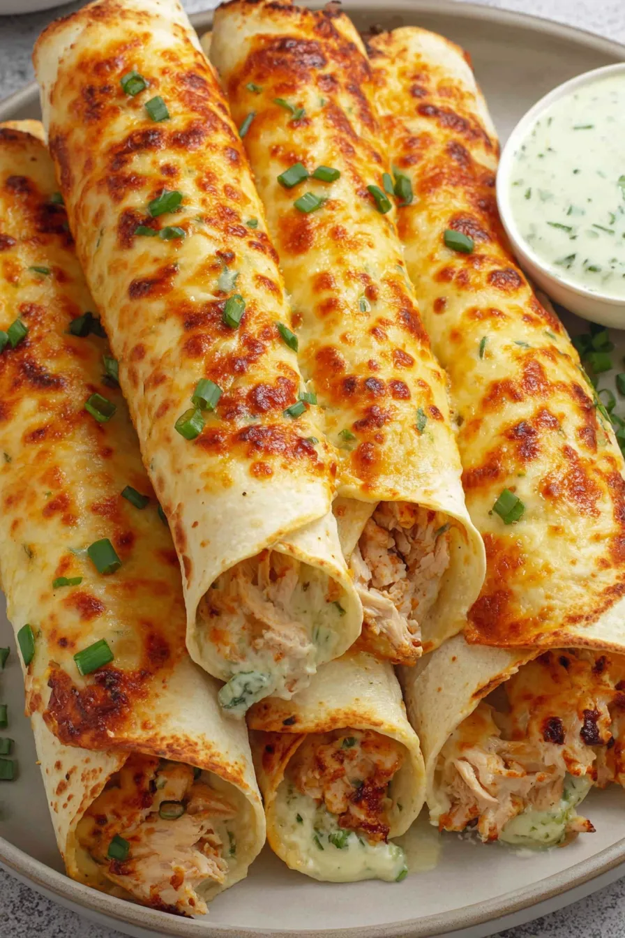 Close-up of a taquito cross-section showing filling