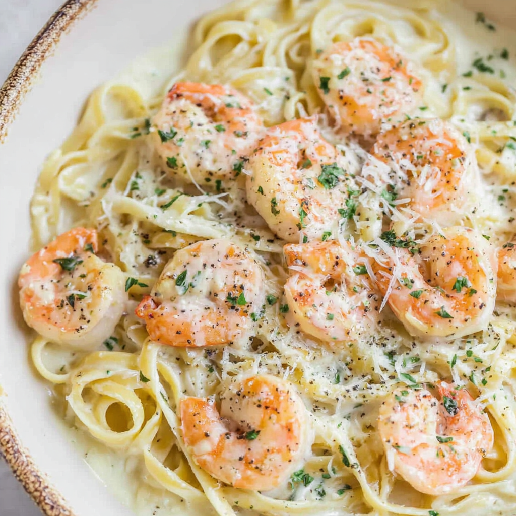 Creamy Shrimp Alfredo Pasta