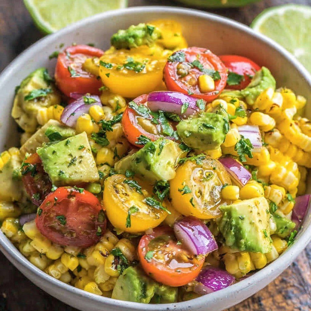 Grilled Corn Avocado Salad
