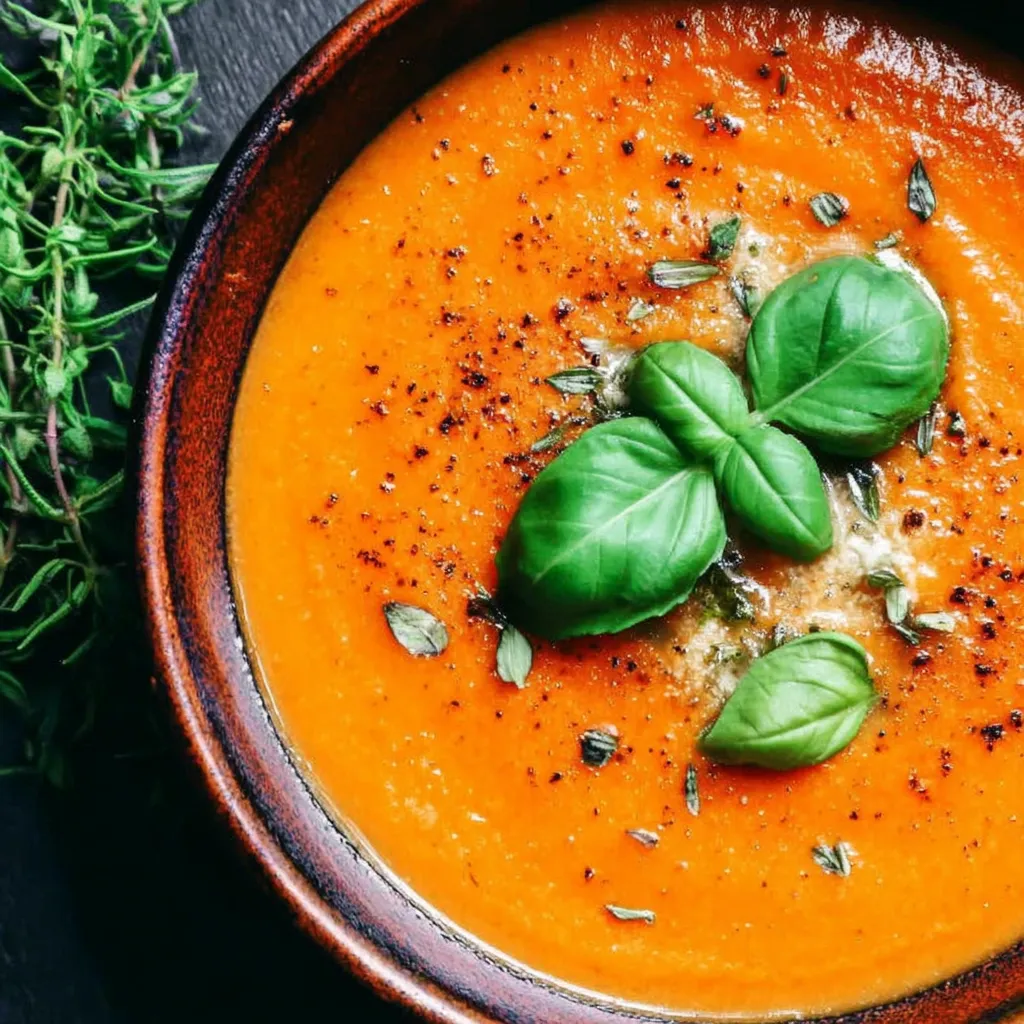 Creamy Tomato Soup with Boursin Cheese