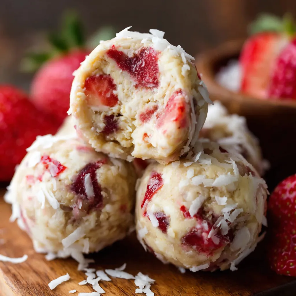 Strawberry Cheesecake Protein Balls