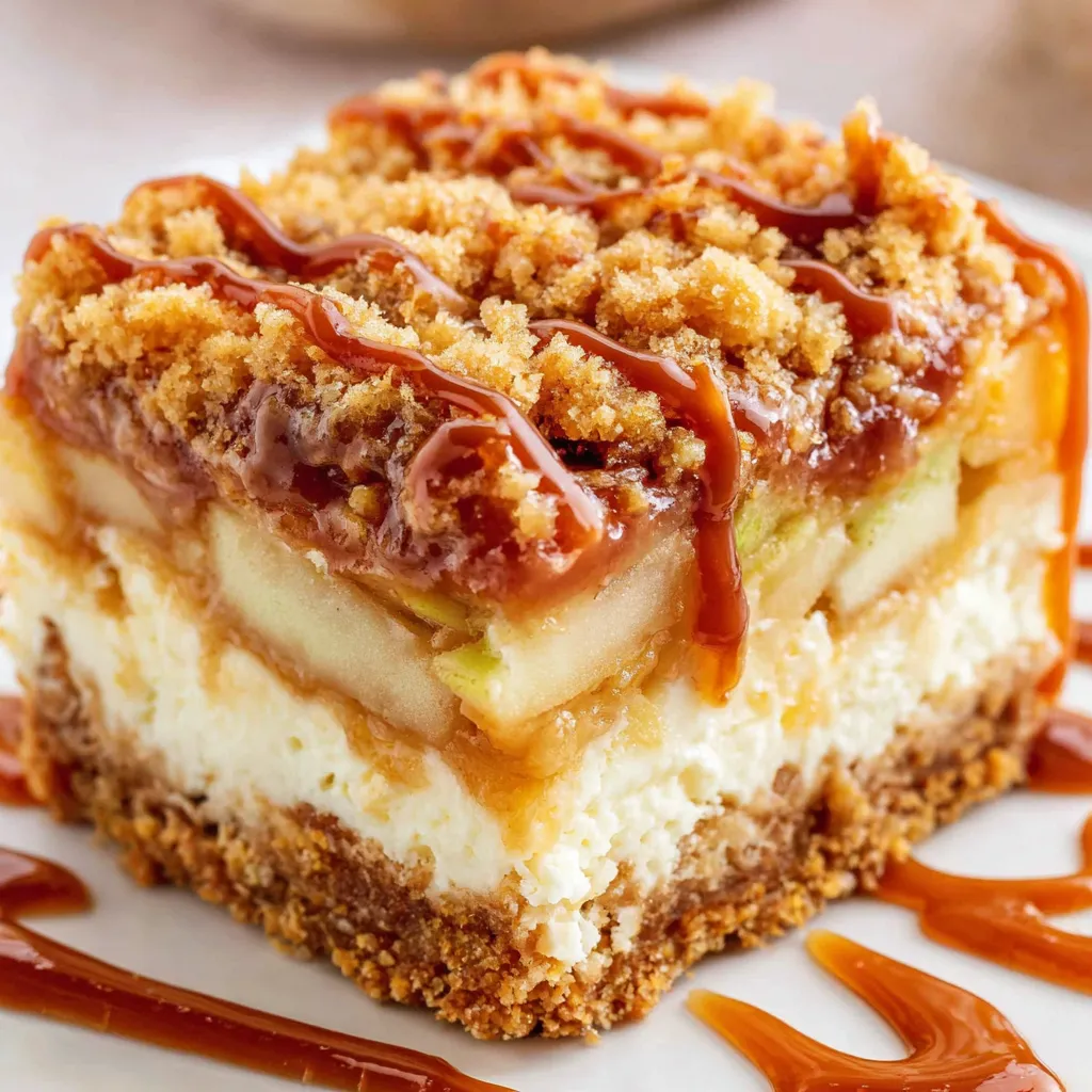 Caramel Apple Cheesecake Bars