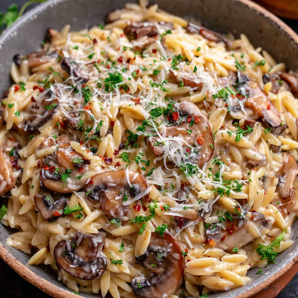 Creamy Mushroom Orzo