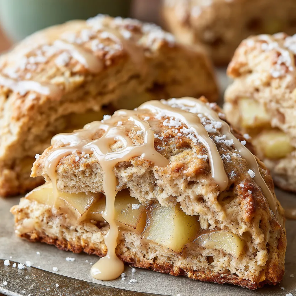 Apple Scones with Maple Glaze