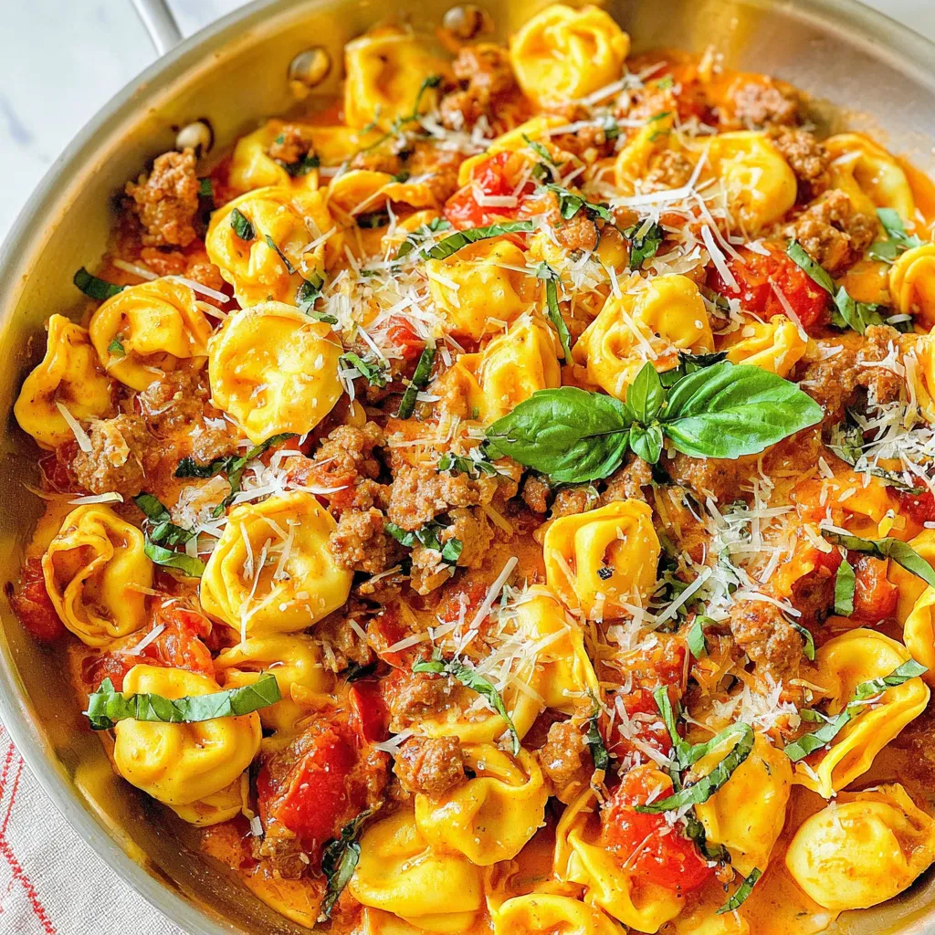 One Pot Sausage and Tortellini