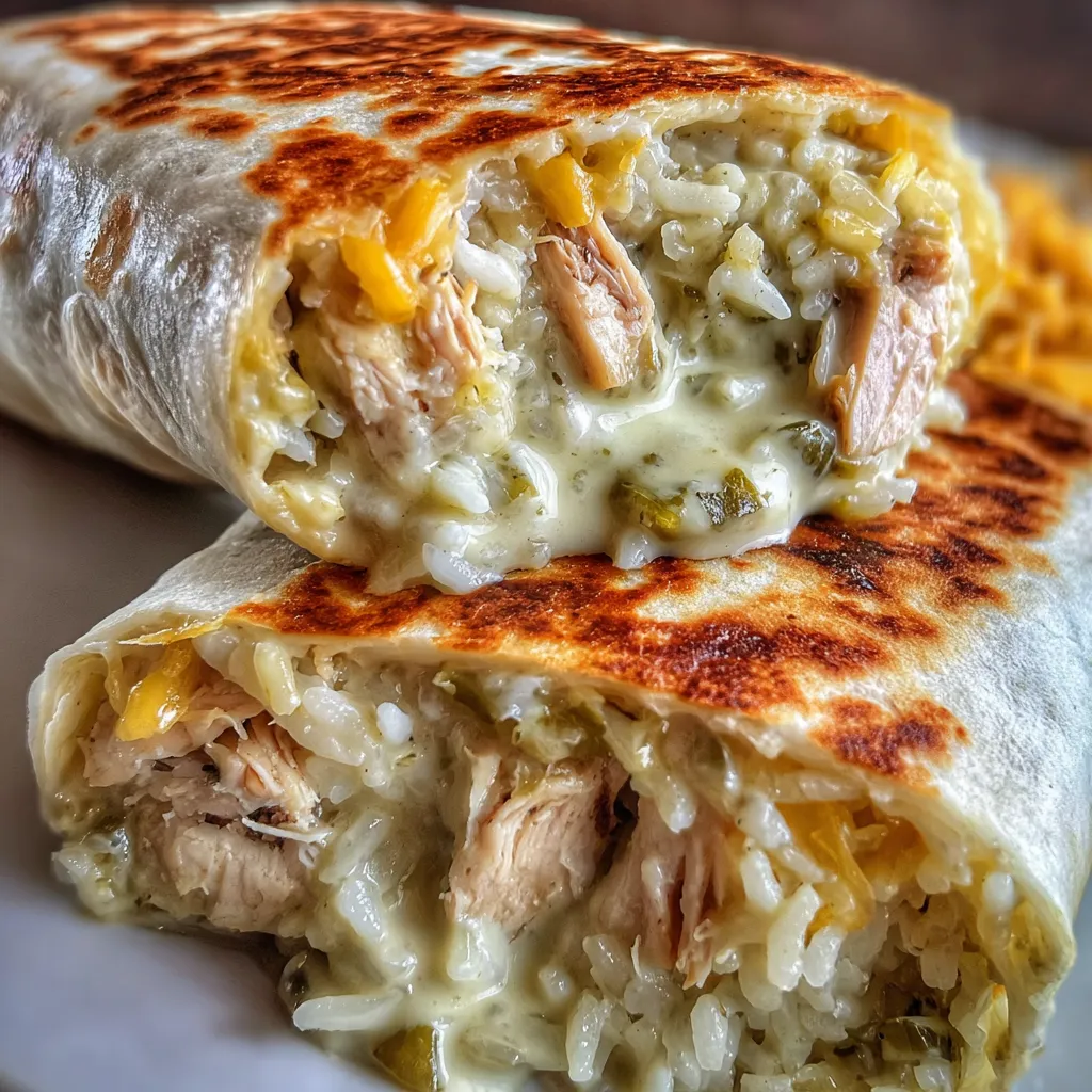 Smoked Chicken Green Chile Burrito