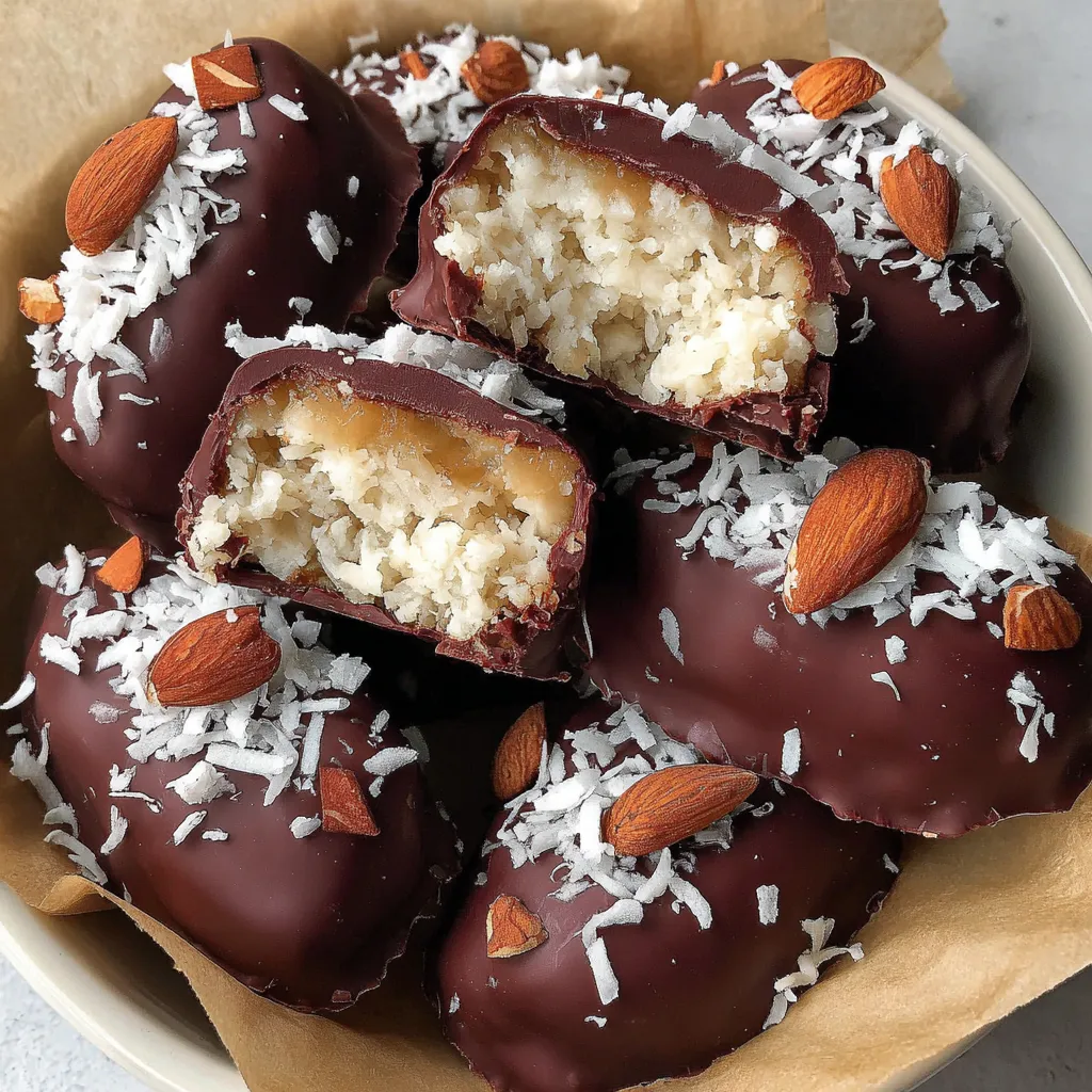 5-Ingredient Homemade Almond Joy Candy Bars