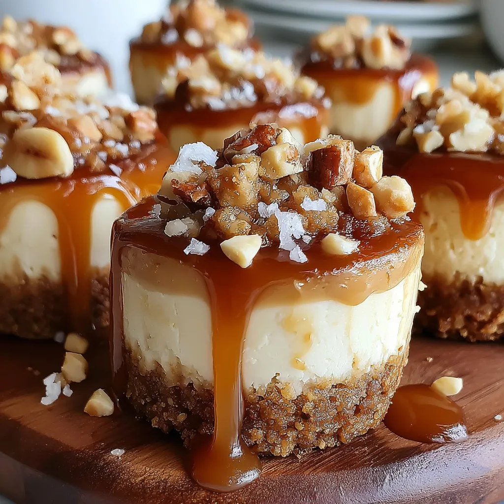 Beanut Butter Caramel Mini Cheesecakes