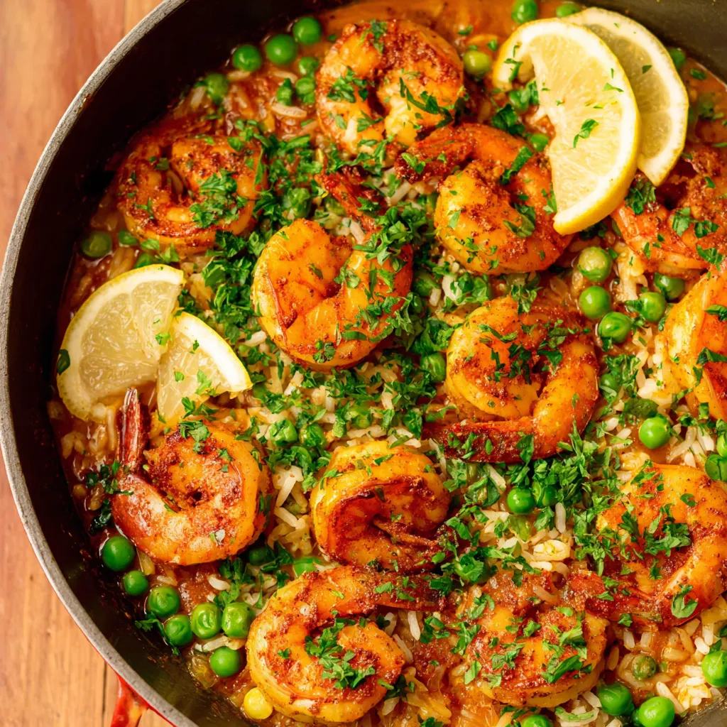 Easy Garlic Butter Shrimp and Rice