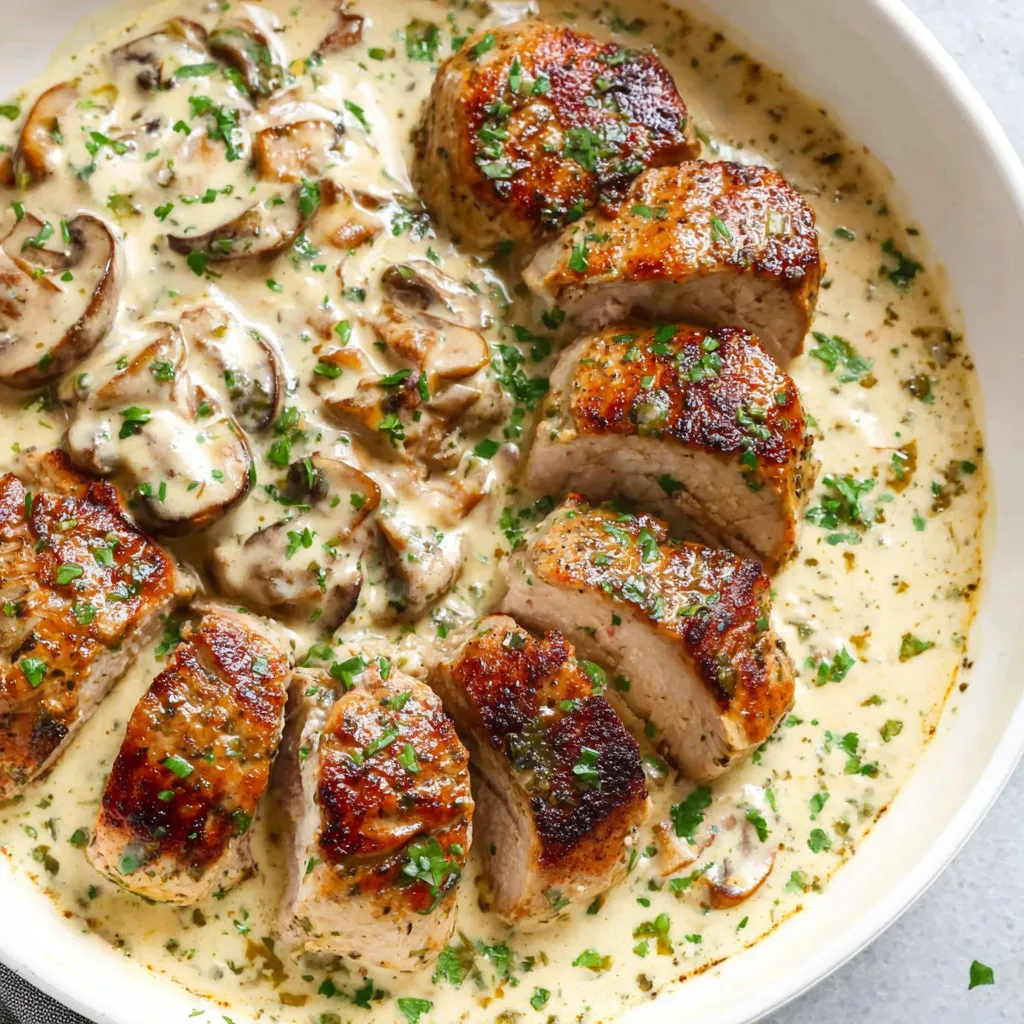 Creamy White Wine Pork Tenderloin