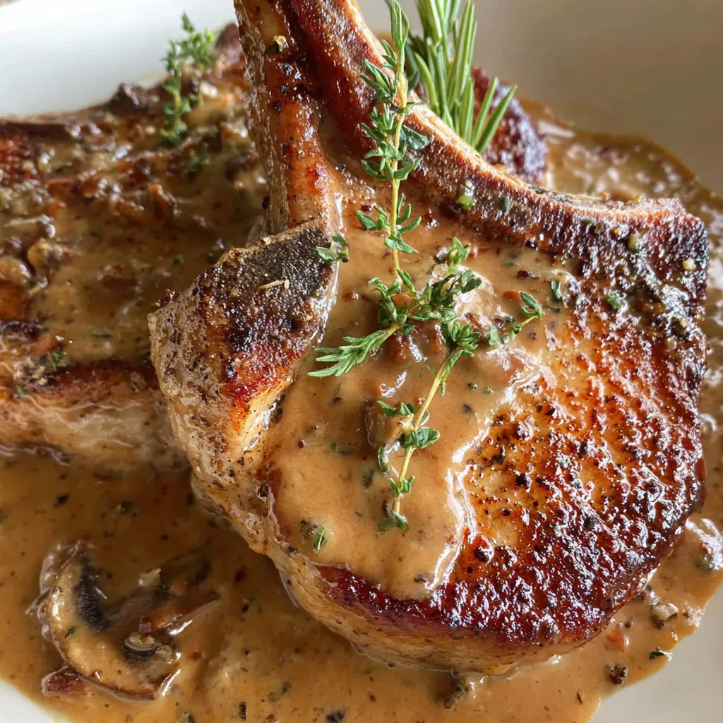 Pork Chops with Peppercorn Sauce