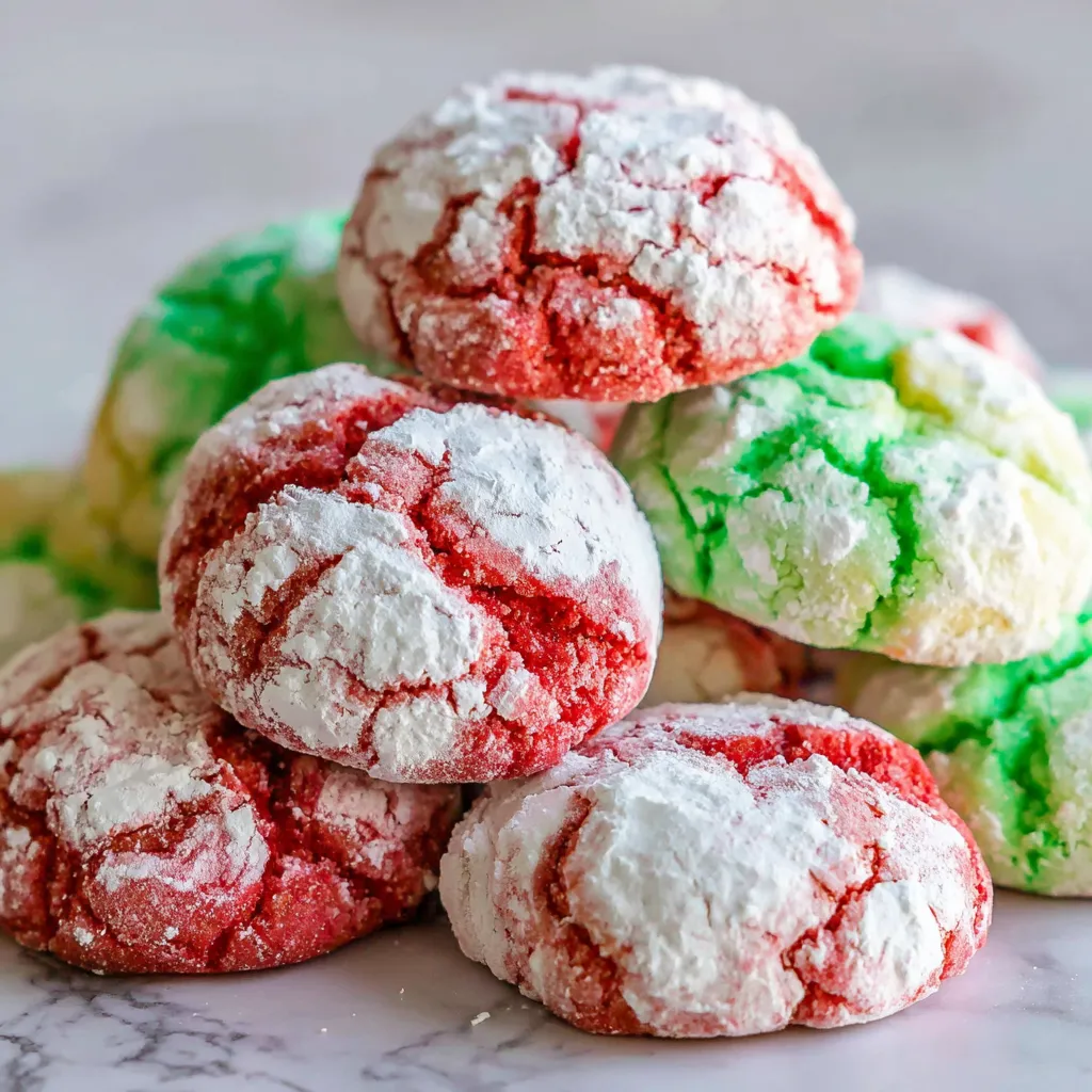 Christmas Crinkle Cookies