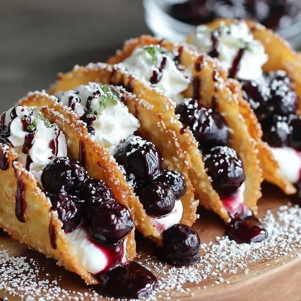 Blueberry Cheesecake Tacos