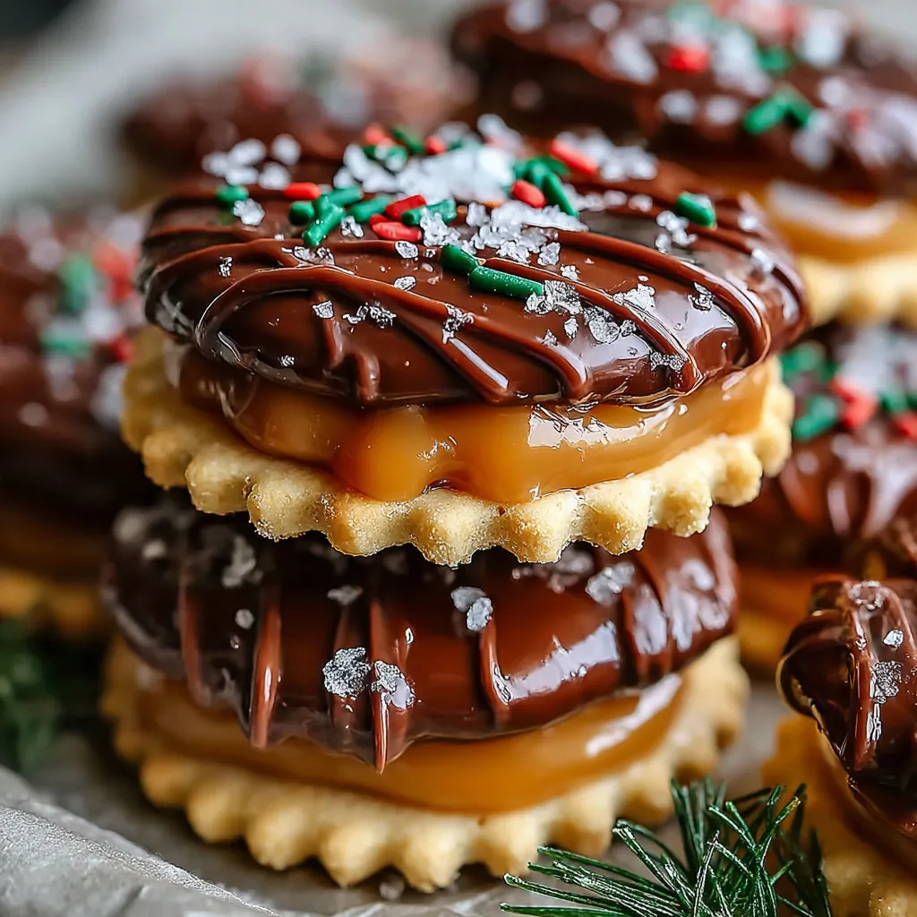 Decadent Caramel Ritz Cracker Christmas Cookies to Savor
