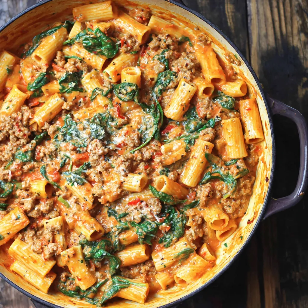 Creamy Sausage Rigatoni (One Pan, 30 Minute Meal)