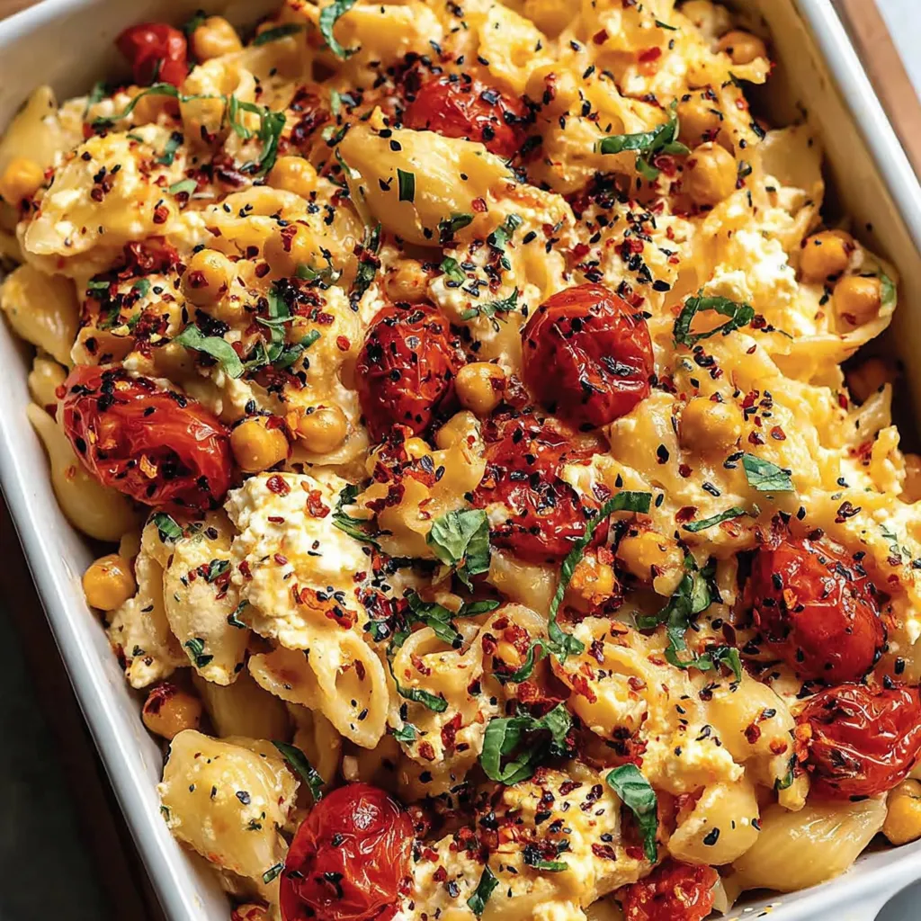Easy Baked Feta Pasta with Chickpeas