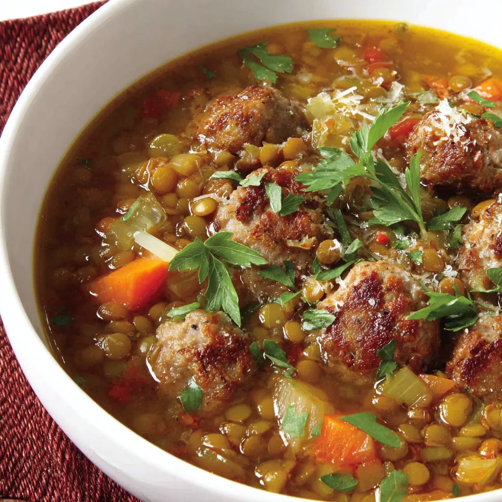 Crockpot Italian Sausage & Lentil Soup