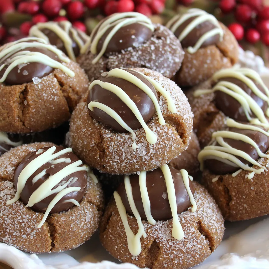 Easy Gingerbread Kiss Cookies