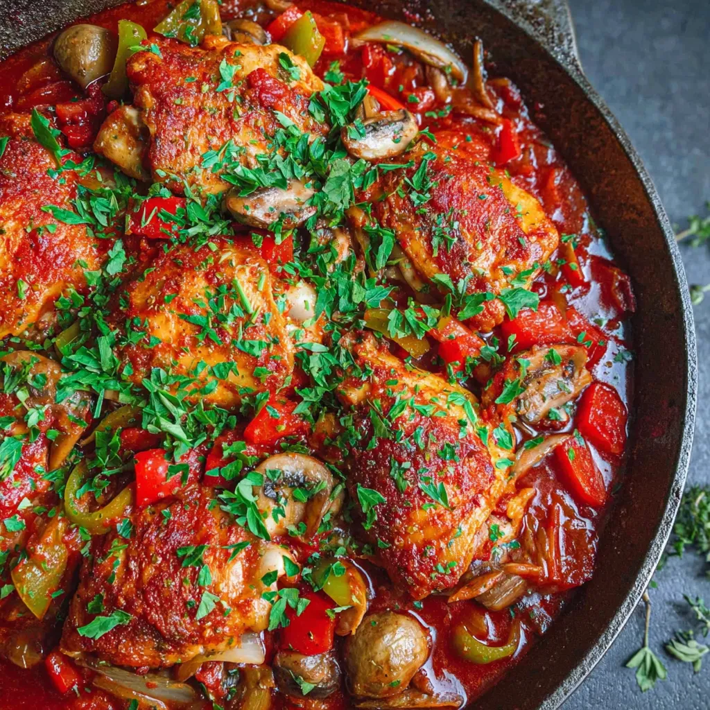 Easy Chicken Cacciatore