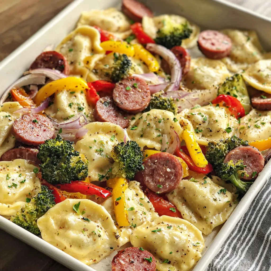 Easy Sheet Pan Pierogies and Kielbasa