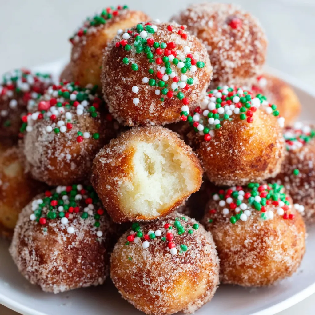 Air Fryer Christmas Donut Holes