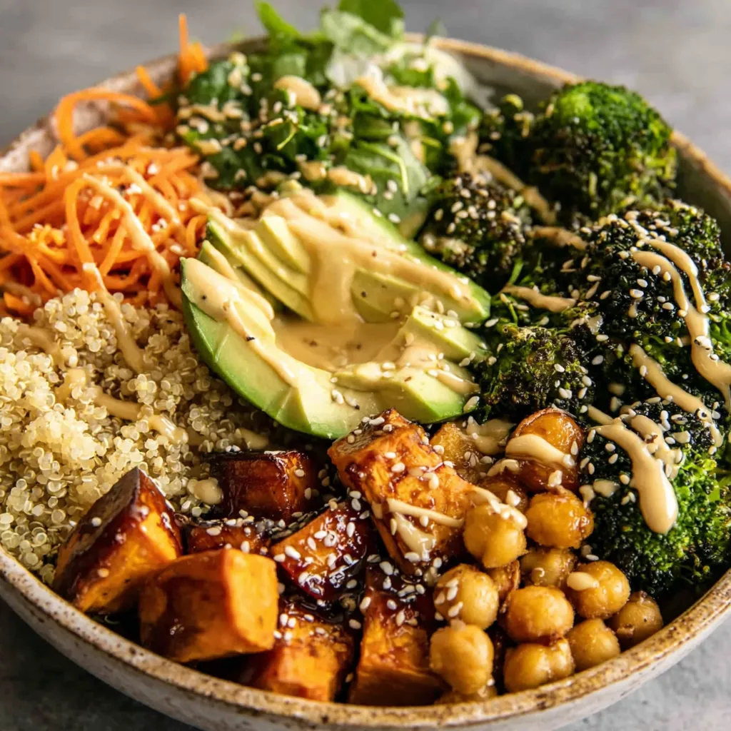 Miso Glazed Sweet Potato Buddha Bowl