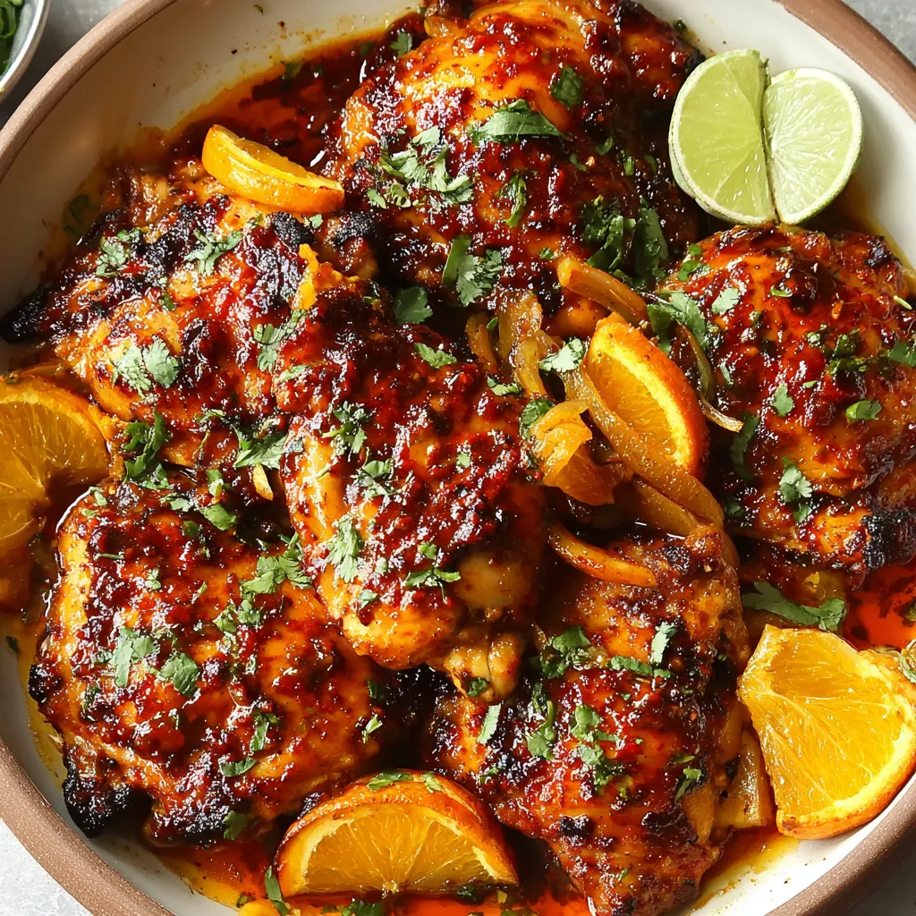 Easy Sheet Pan Harissa Orange Chicken